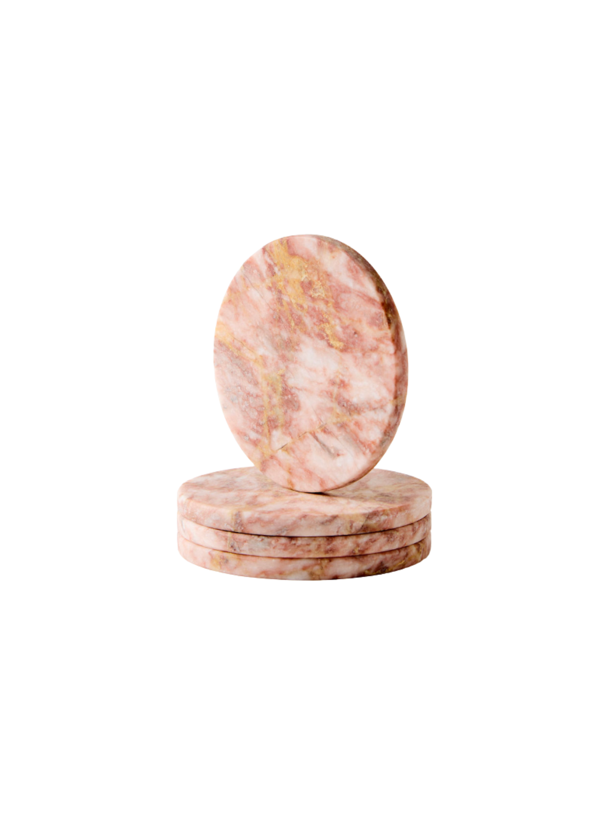 Moon Coasters – Pink Marble (Set of 4)