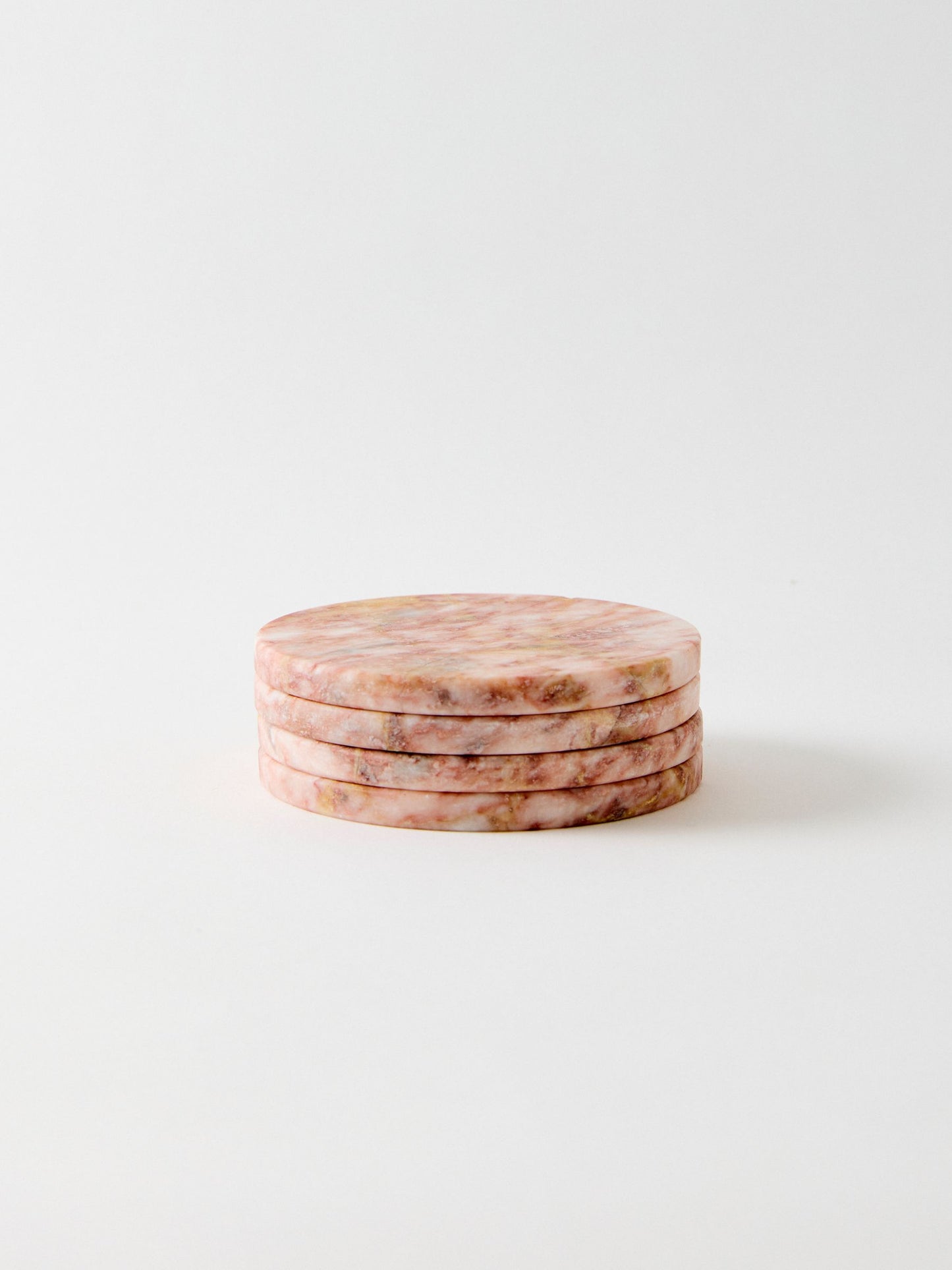 Moon Coasters – Pink Marble (Set of 4)