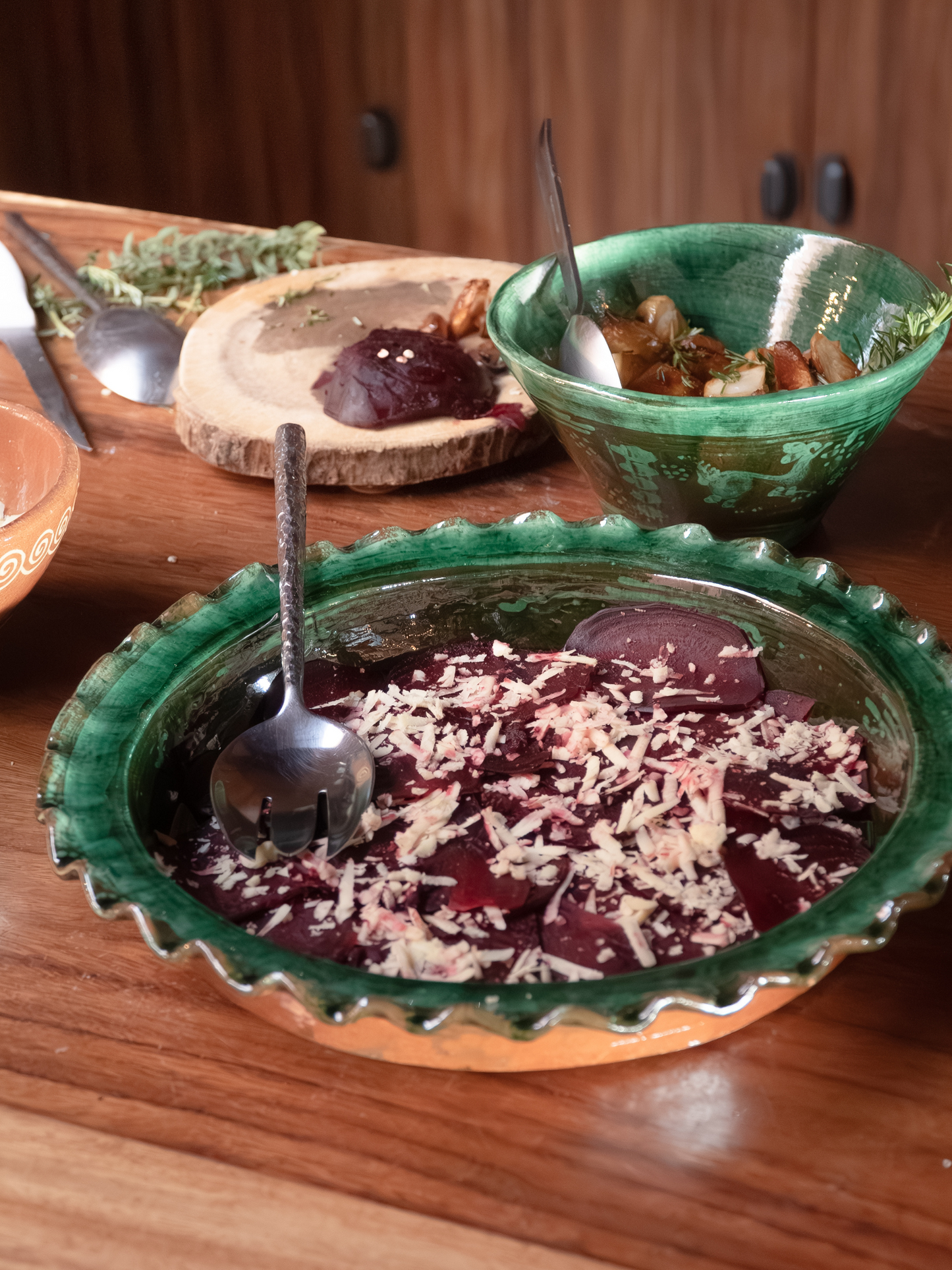 Vintage Scalloped Edge Ceramic Dish