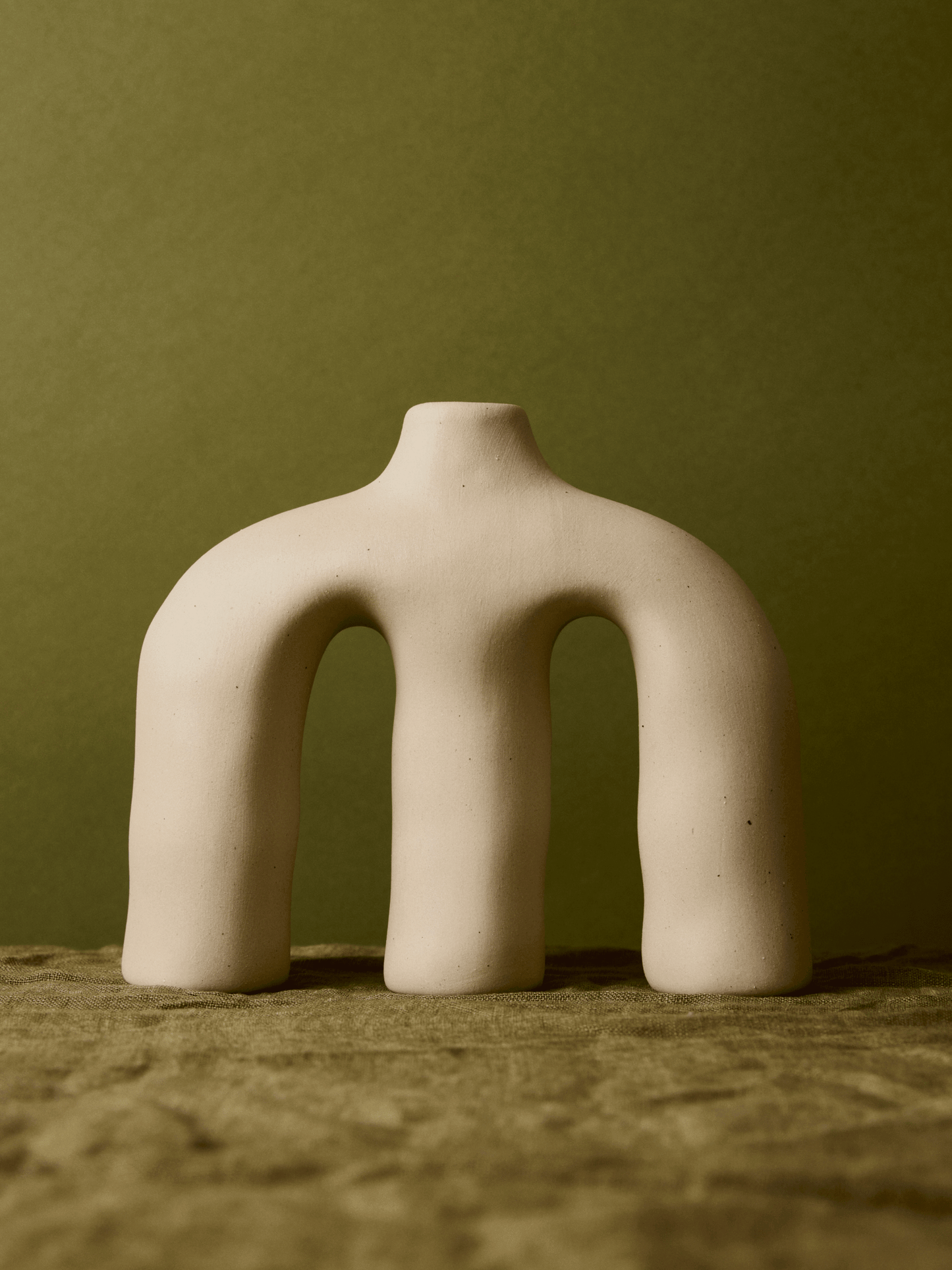Anatomía Sutil Vase – Natural Clay Finish