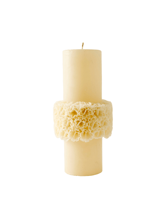 Casa Viviana Candle with Wax Floral Band