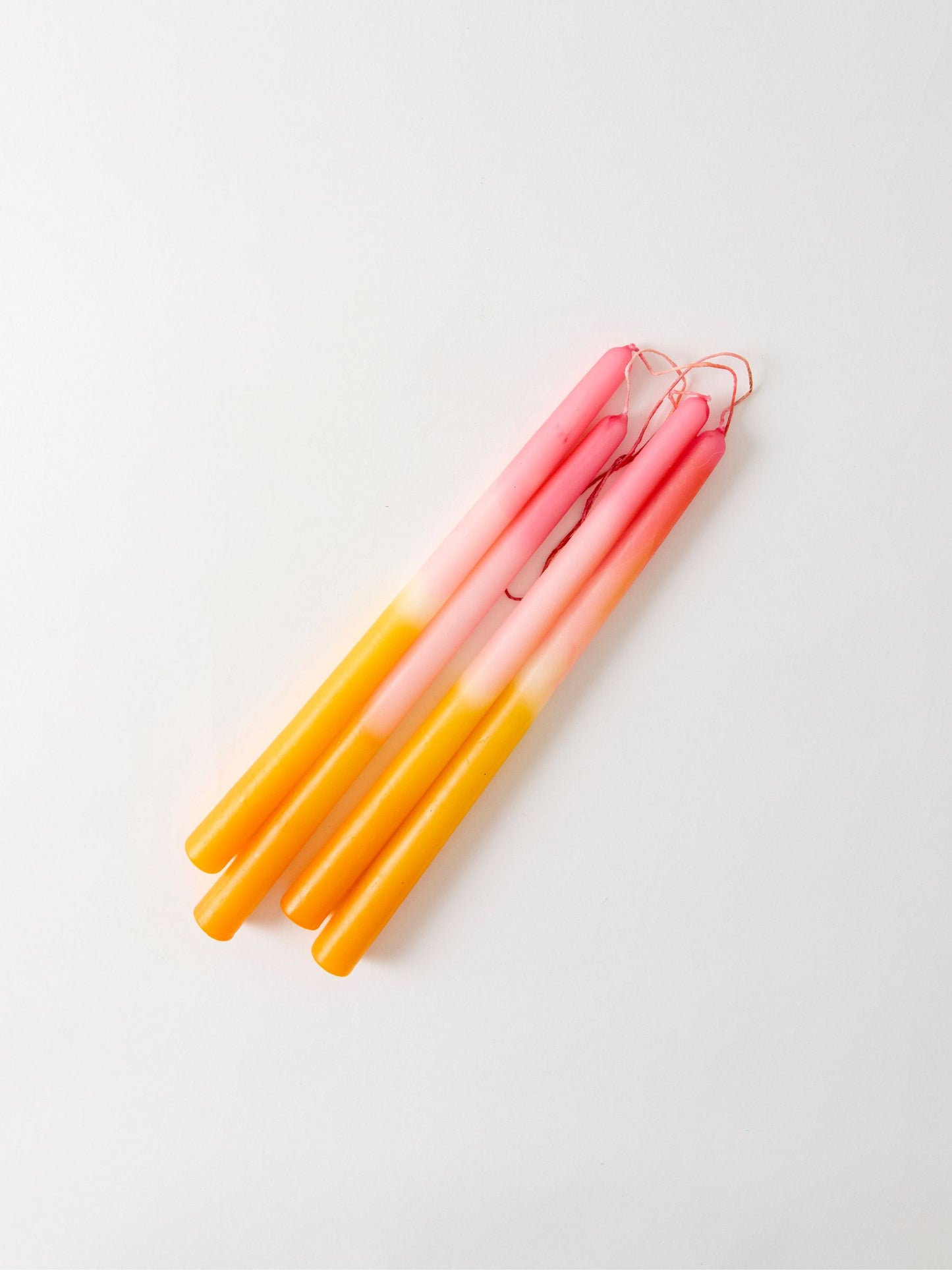 Casa Viviana Hand-Dipped Taper Candles – Pink + Yellow (Set of 2)