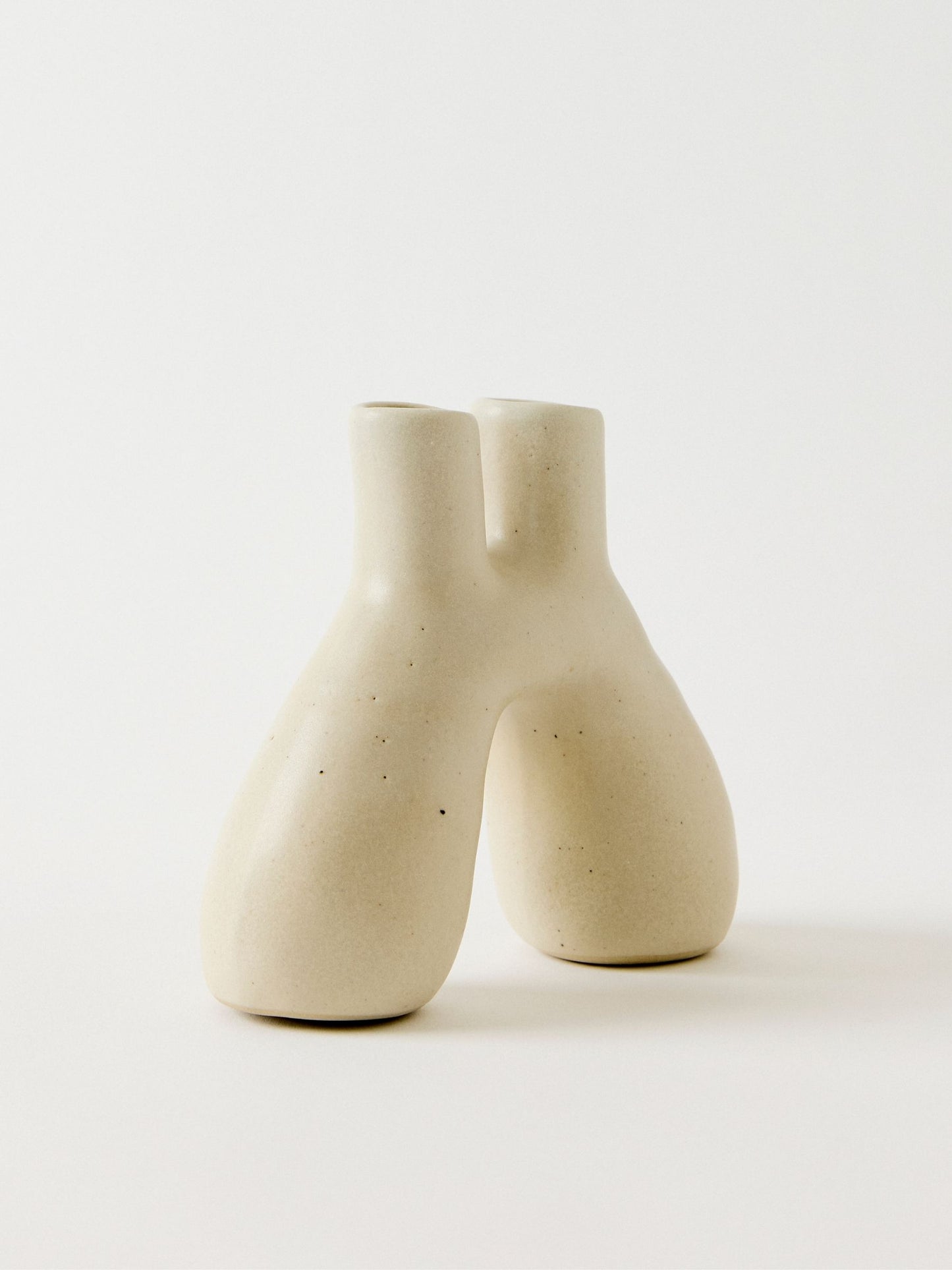 Portal – Hand-Sculpted Ceramic Vessel (White Bone Finish)