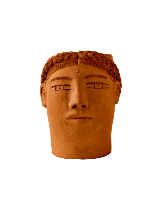 Maceta Teresita – Hand-Sculpted Barro Rojo Planter