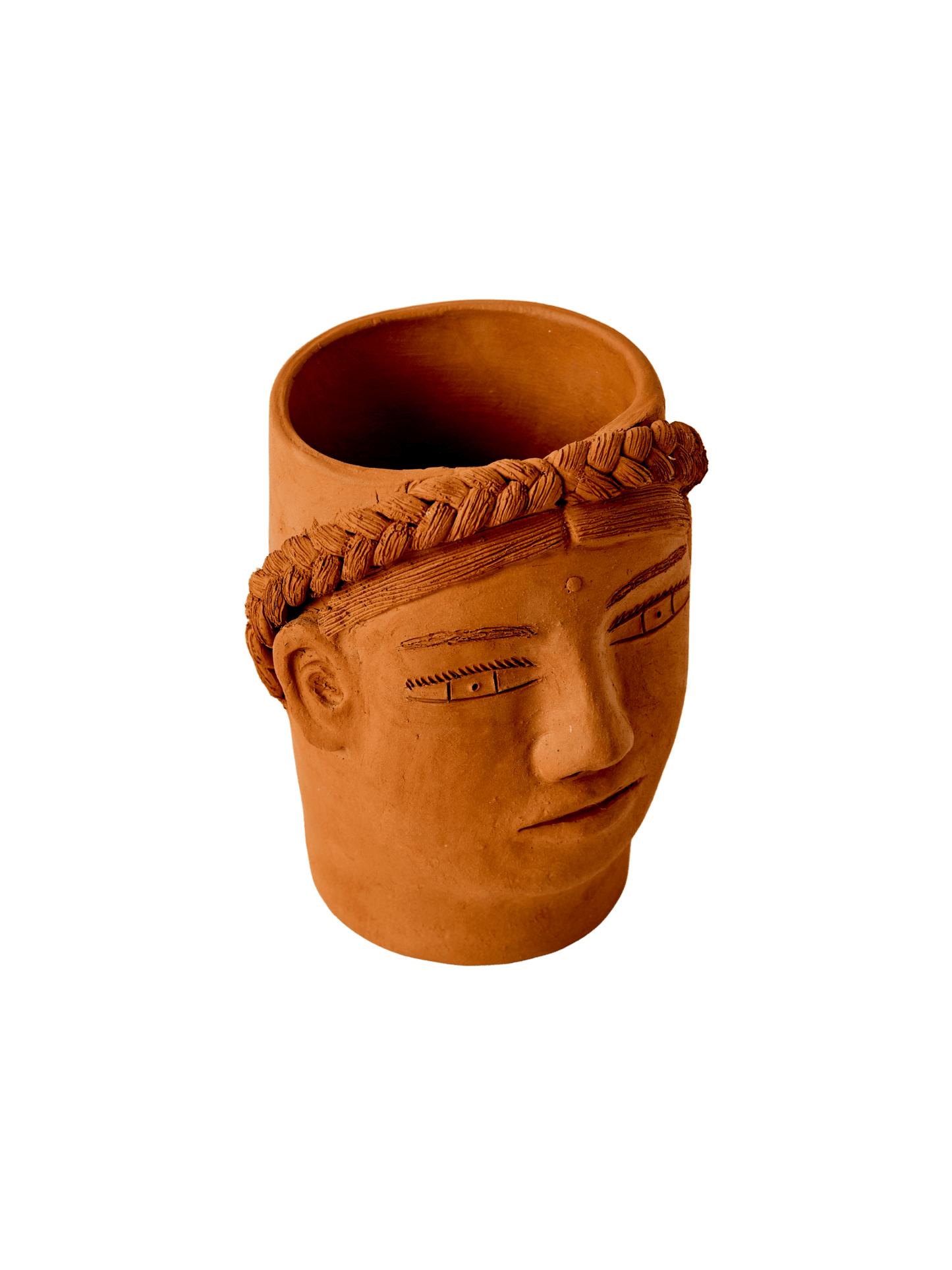 Maceta Teresita – Hand-Sculpted Barro Rojo Planter