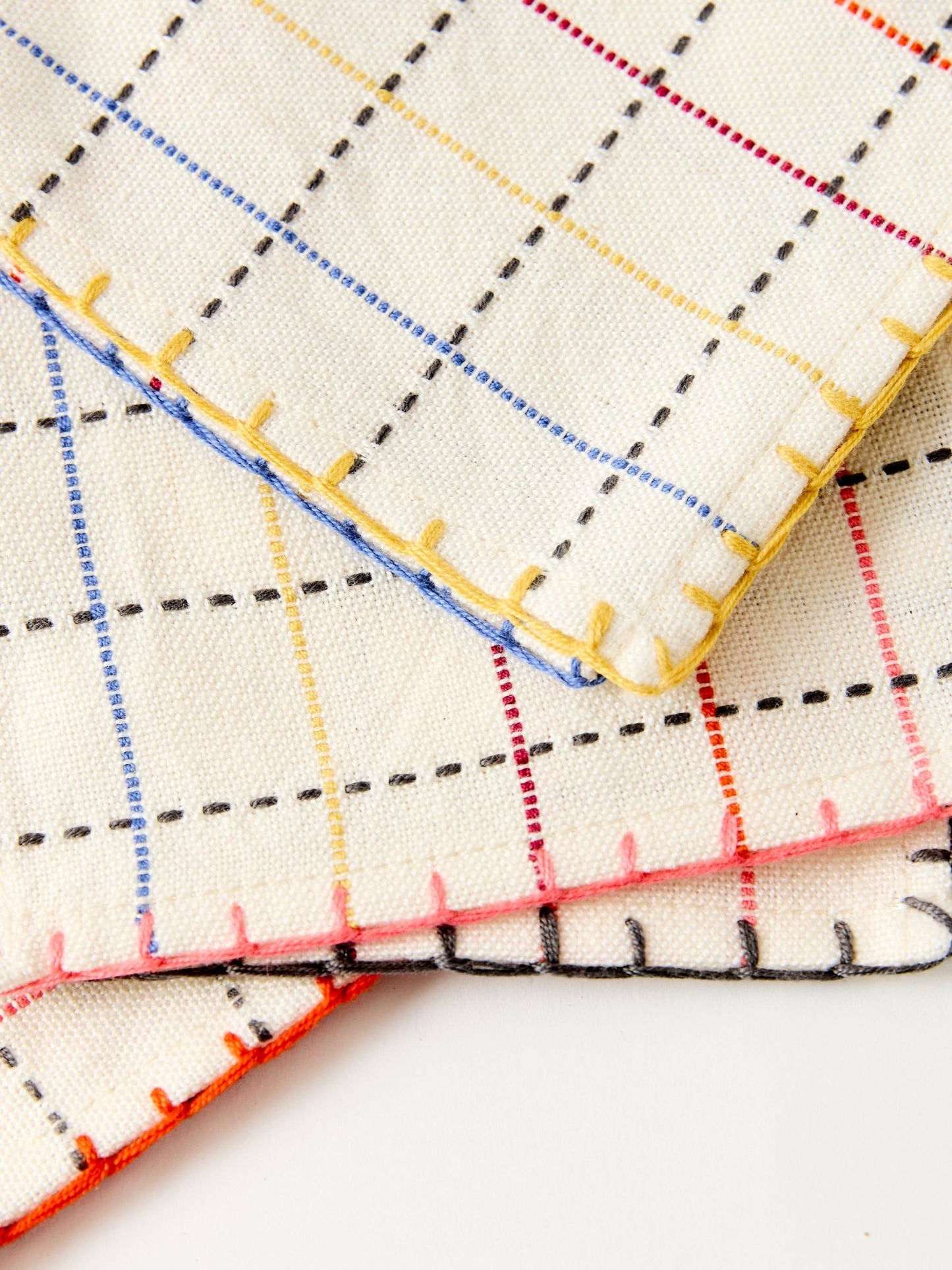 Portavasos Felipa – Set of 6 Handwoven Cotton Coasters from Chiapas