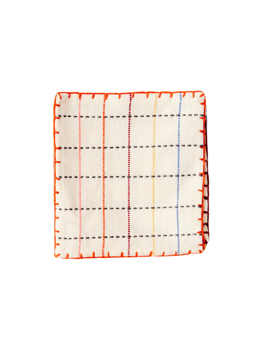 Portavasos Felipa – Set of 6 Handwoven Cotton Coasters from Chiapas