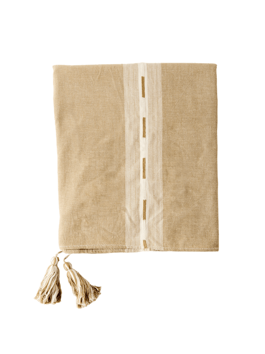 Textile Sebastiana Khaki – Handwoven Cotton Textile from Chiapas