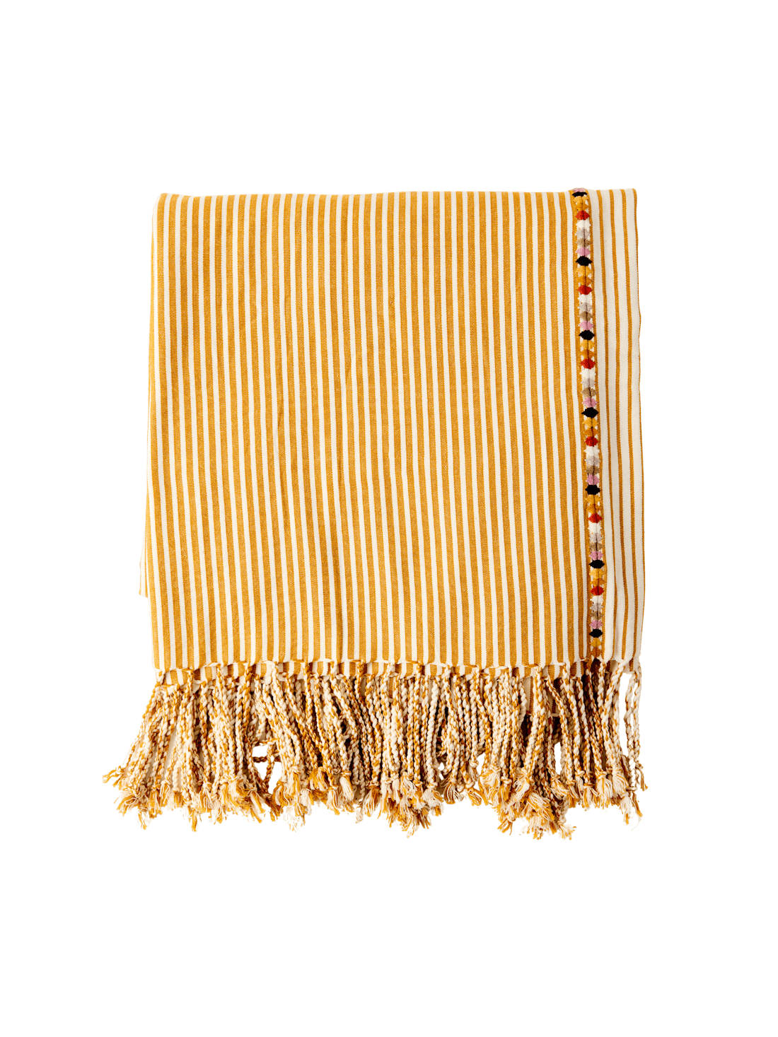 Textile Enredo Aurora – Handwoven Cotton Shawl Textile from Chiapas