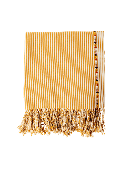 Textile Enredo Aurora – Handwoven Cotton Shawl Textile from Chiapas