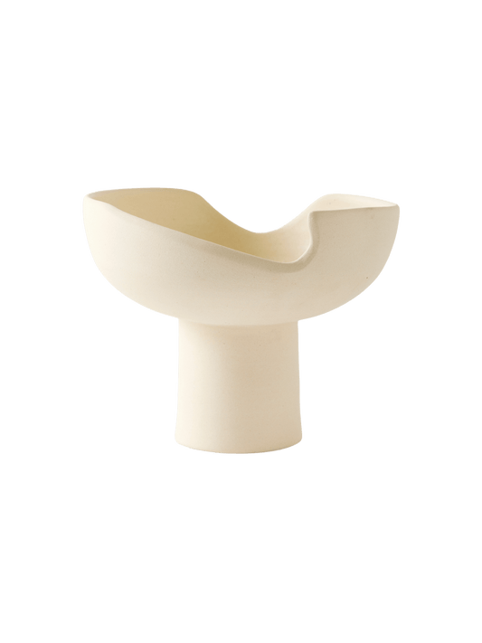 Crema Pedestal Vase